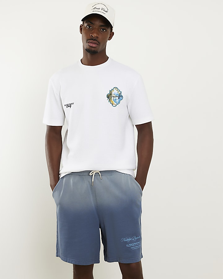 White Oversized Fit Fruit Patch T-Shirt