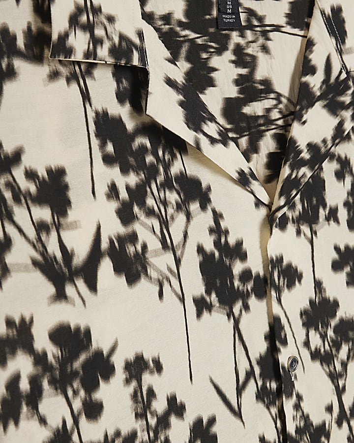 Ecru Regular Fit Floral Shirt