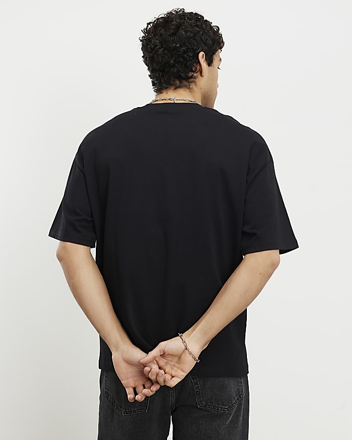 Black Oversized Fit Pack Of 3 T-Shirts