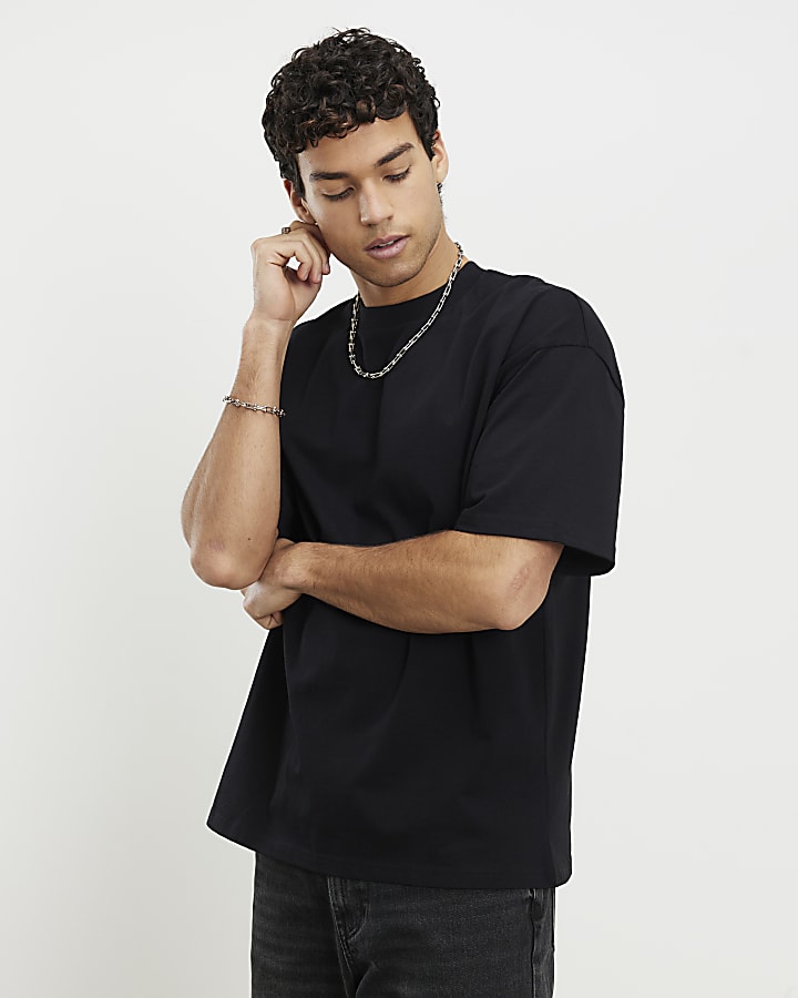 Black Oversized Fit Pack Of 3 T-Shirts