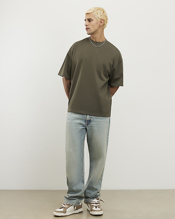 Khaki Oversized Fit T-Shirt