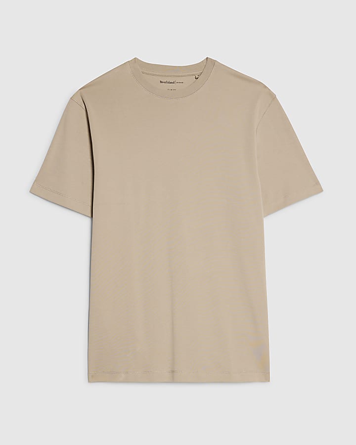 Beige Slim Fit T-Shirt