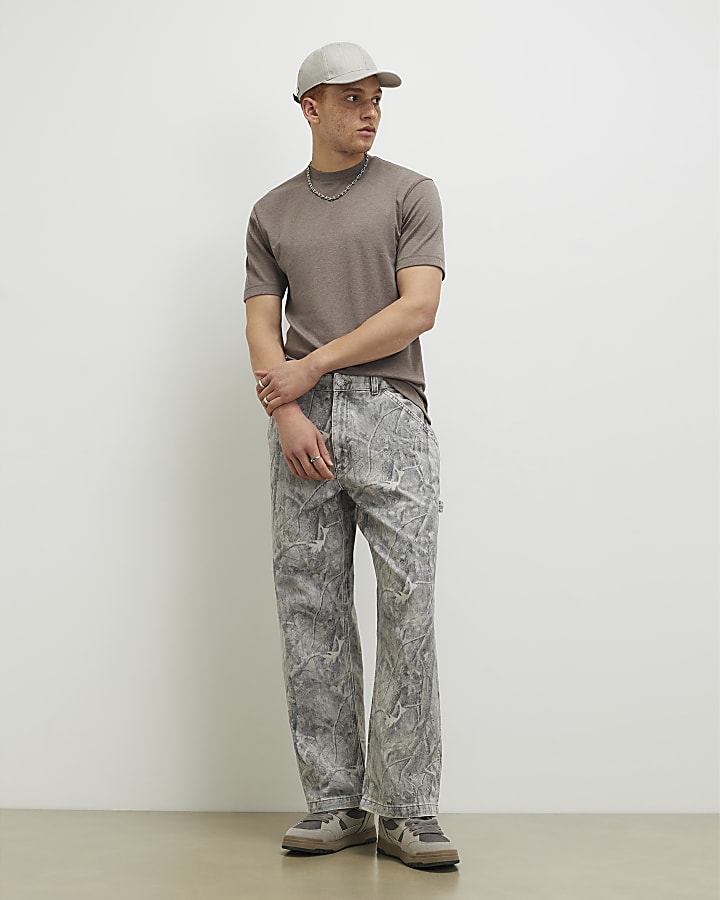 Brown Slim Fit Crew Neck T-Shirt