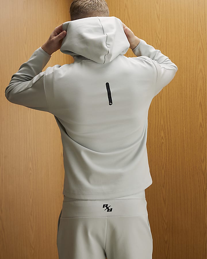 Grey RXR Half Zip Hoodie