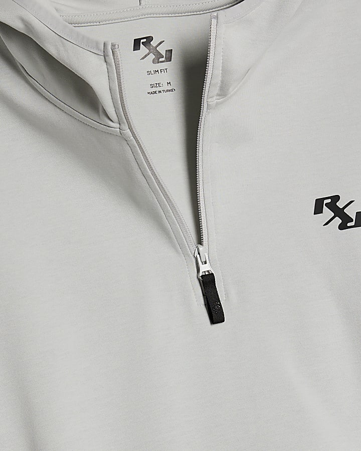 Grey RXR Half Zip Hoodie