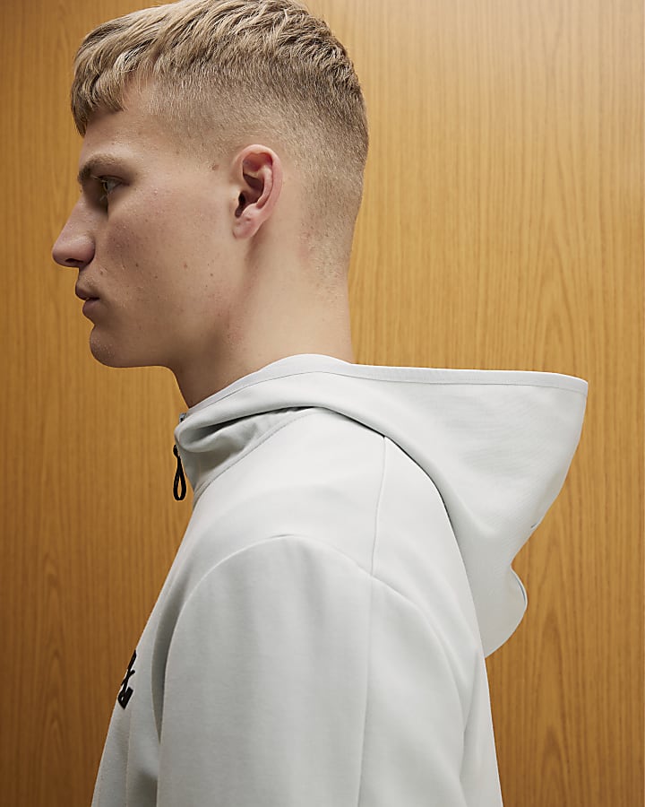 Grey RXR Half Zip Hoodie