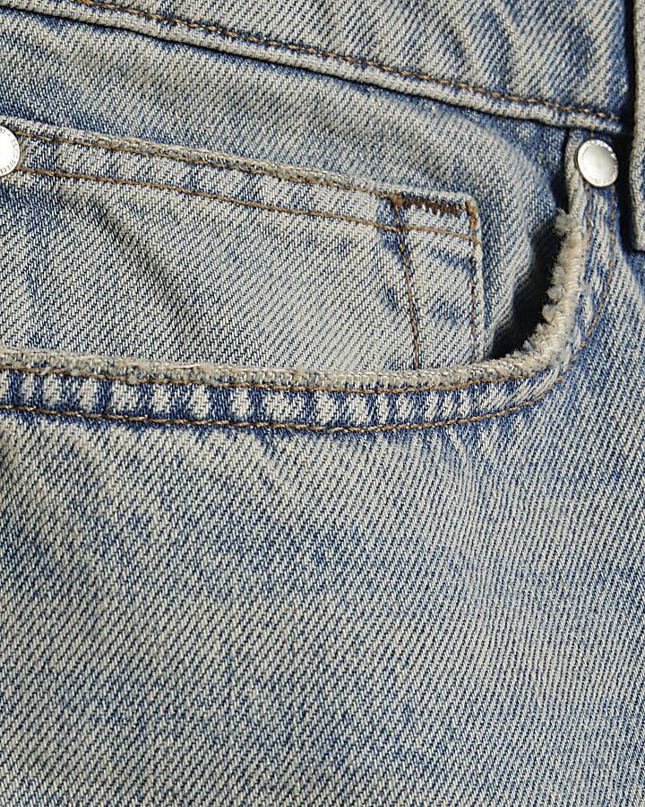 Blue Light Wash Jort