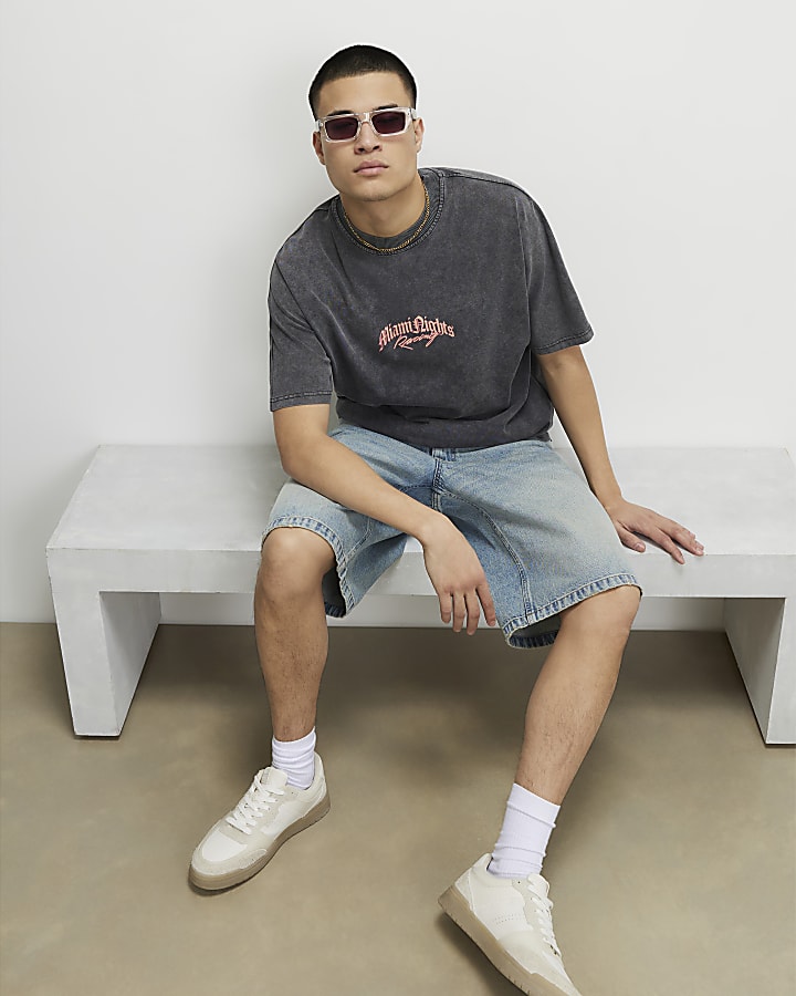 Blue Light Wash Jort