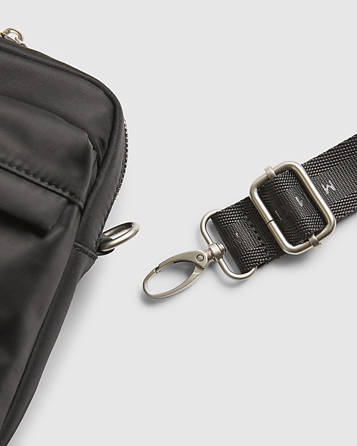 Black Nylon Cross Body Bag