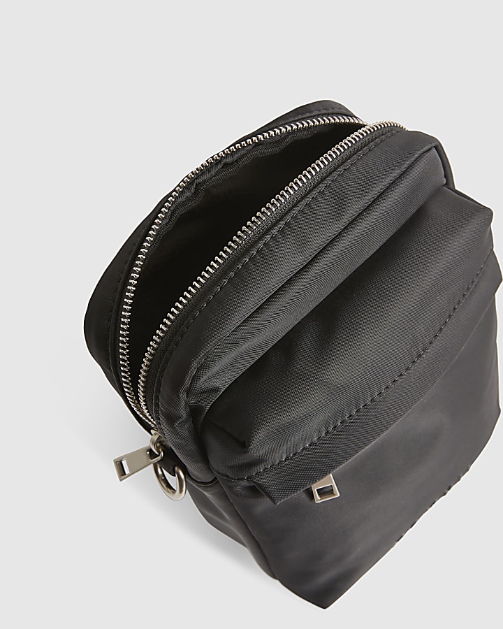 Black Nylon Cross Body Bag