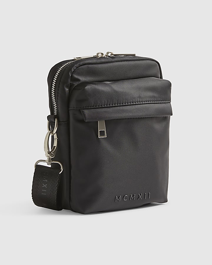 Black Nylon Cross Body Bag