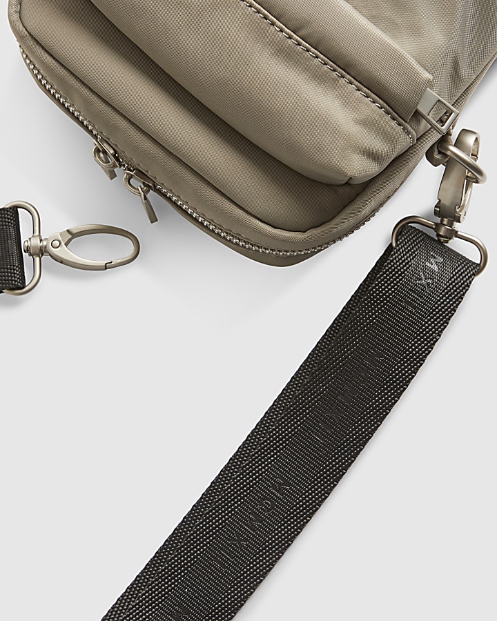 Beige Nylon Cross Body Bag