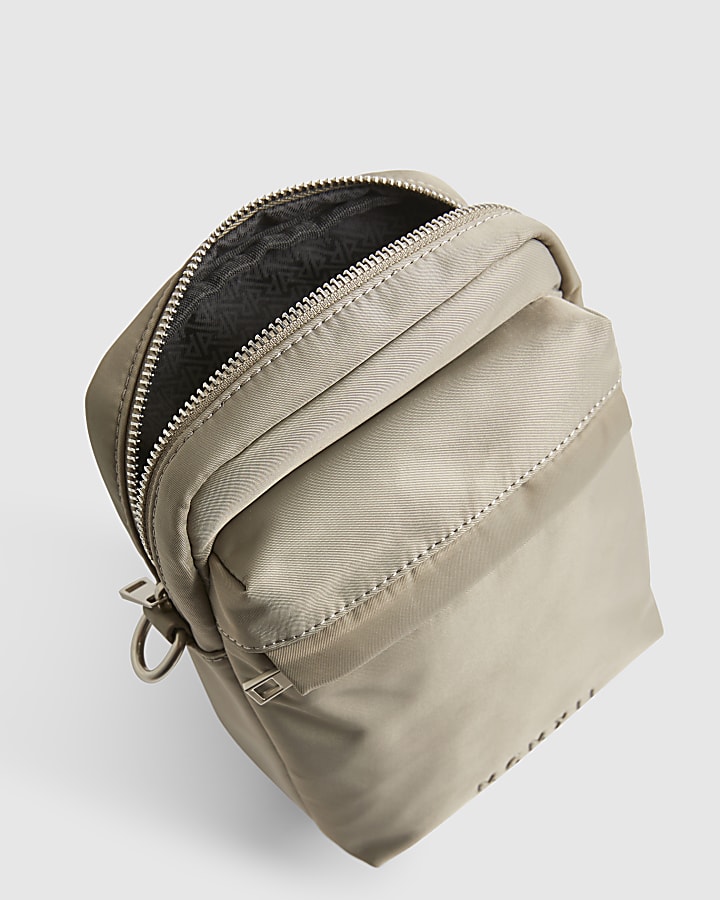 Beige Nylon Cross Body Bag