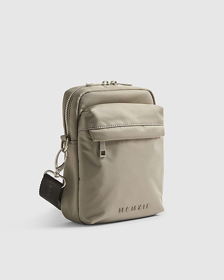 Beige Nylon Cross Body Bag