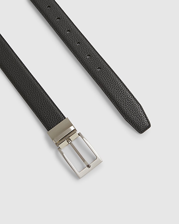 Black Reversible Check Belt