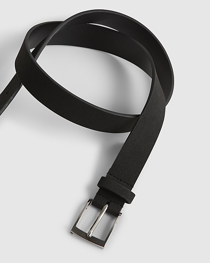 Black Faux Suede Belt