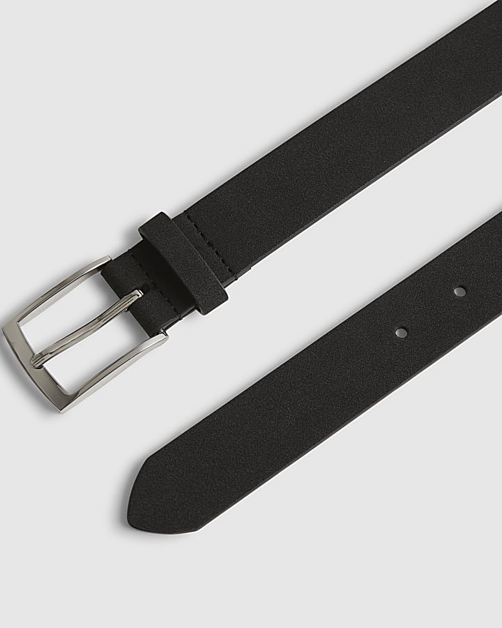 Black Faux Suede Belt