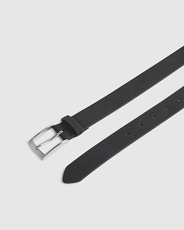 Black Faux Suede Belt