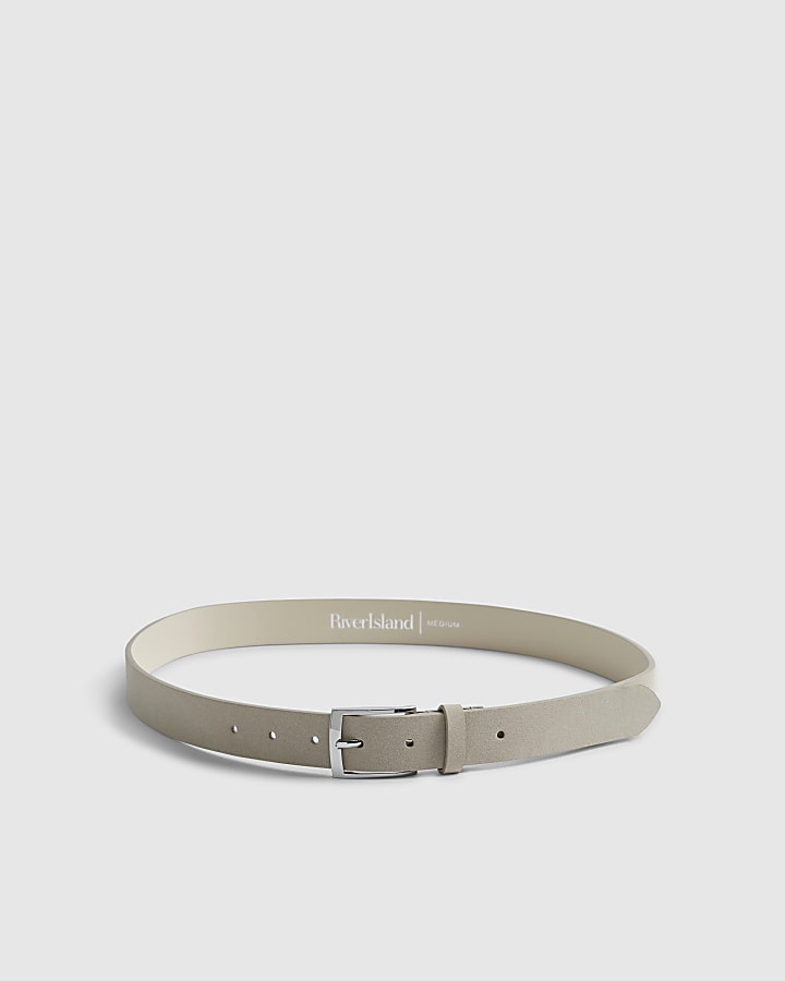 Cream Faux Suede Belt