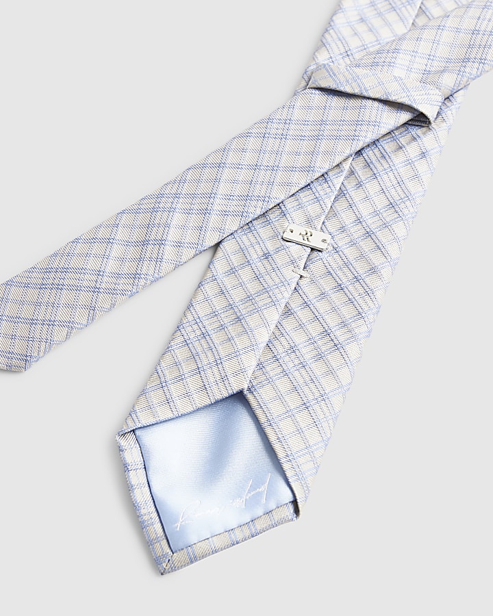 Blue Check Tie