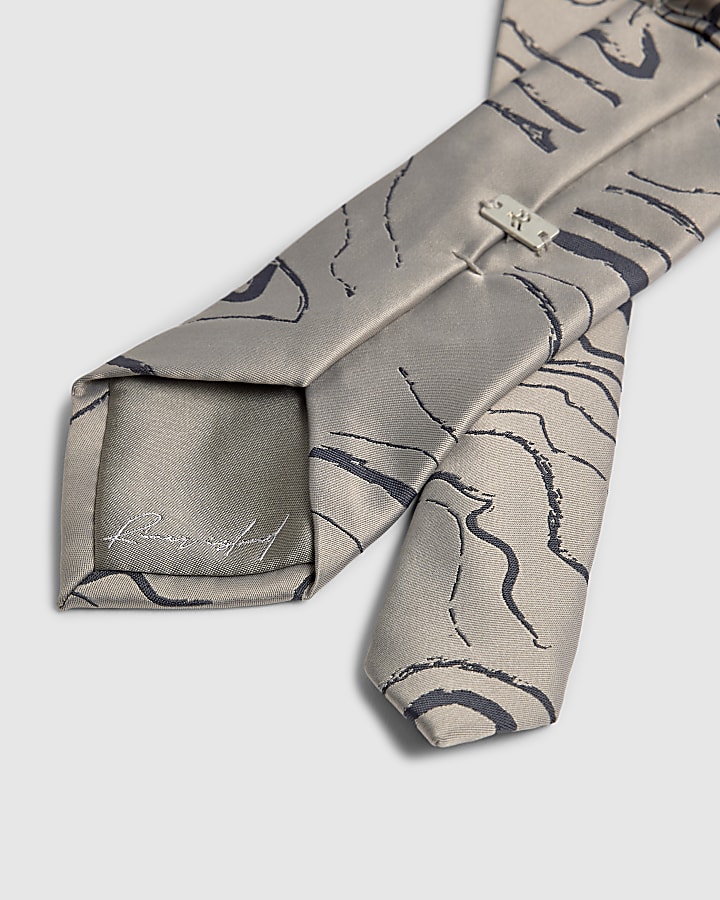Cream Marble Tie