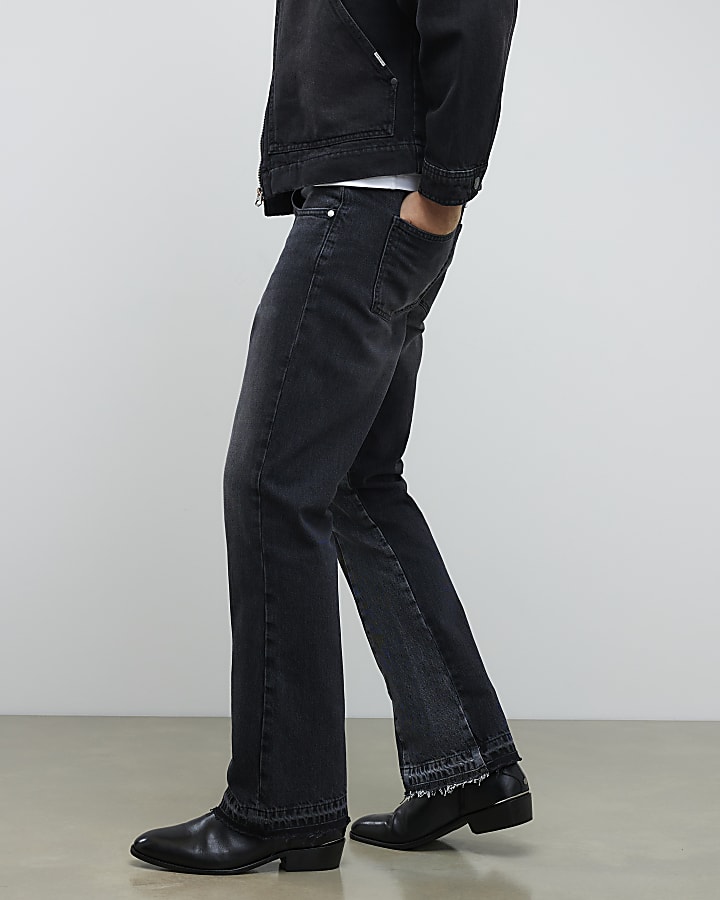 Black Wash Bootcut Jeans