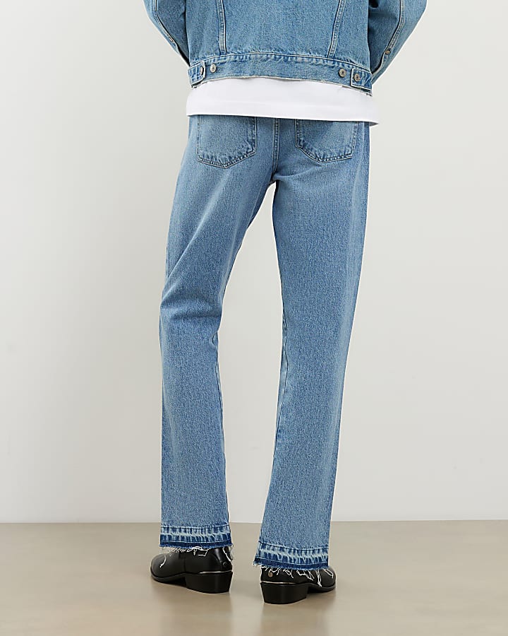Blue Bootcut Flared Jeans