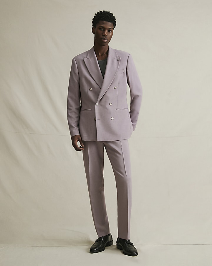 Purple Slim Fit Suit Jacket