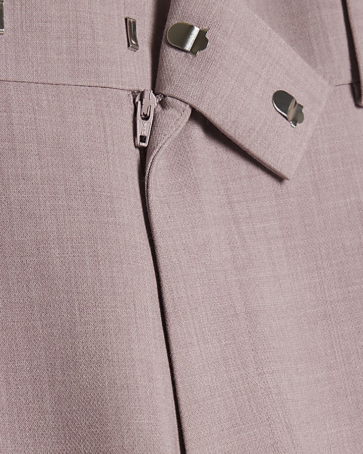 Purple Slim Fit Suit Trousers
