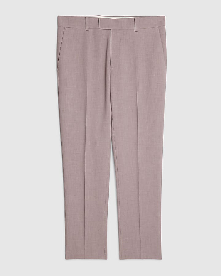 Purple Slim Fit Suit Trousers