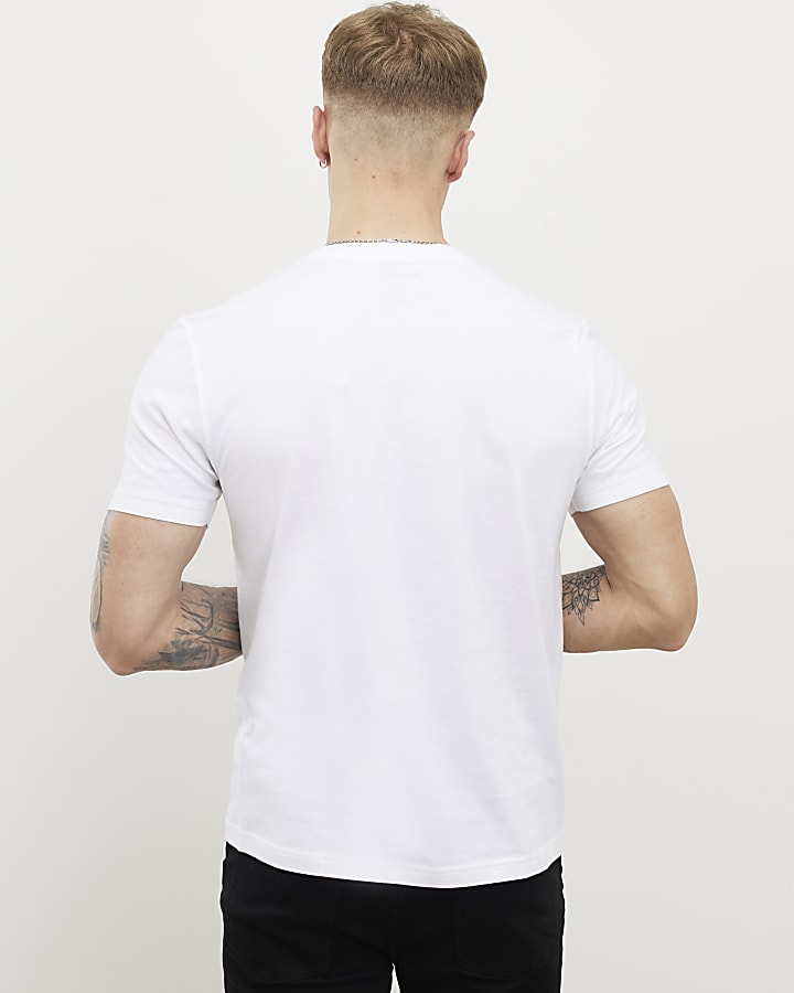 White Slim Fit Pack Of 3 T-Shirts
