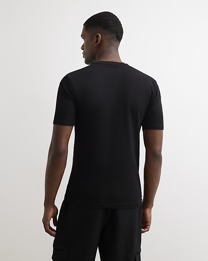 Black Muscle Fit Cotton T-Shirt 3 Pack
