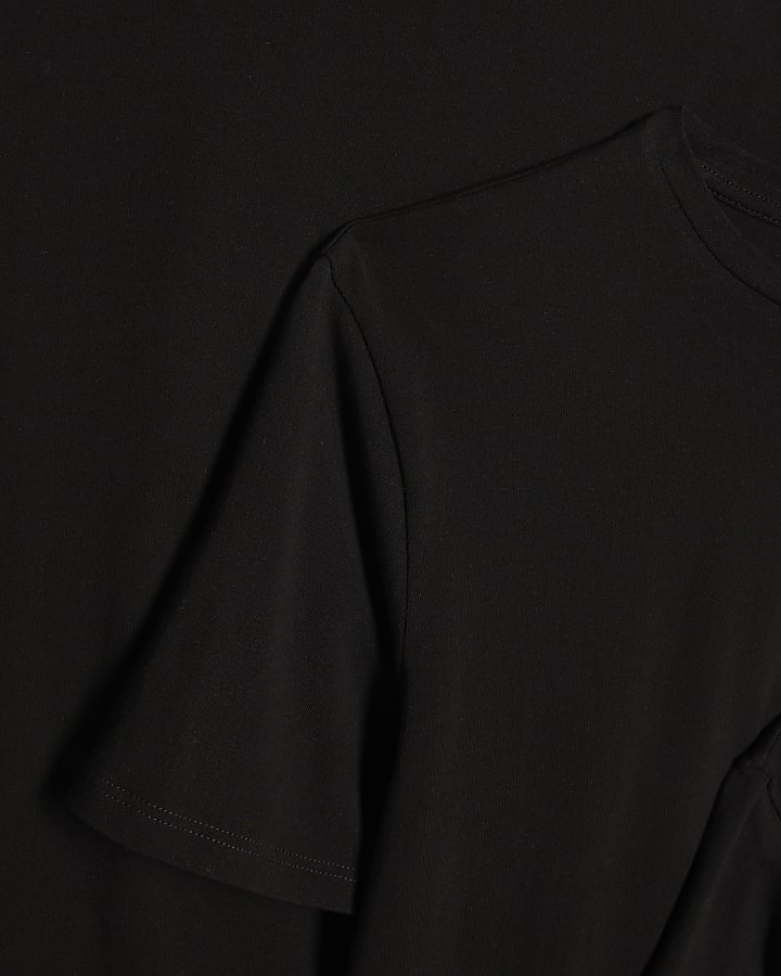 Black  Muscle Fit Stretch Crew Neck 3 Pack