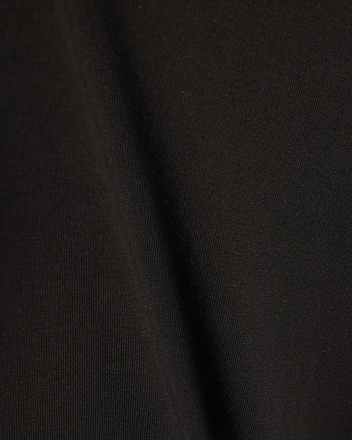 Black Muscle Fit V Neck T-Shirt