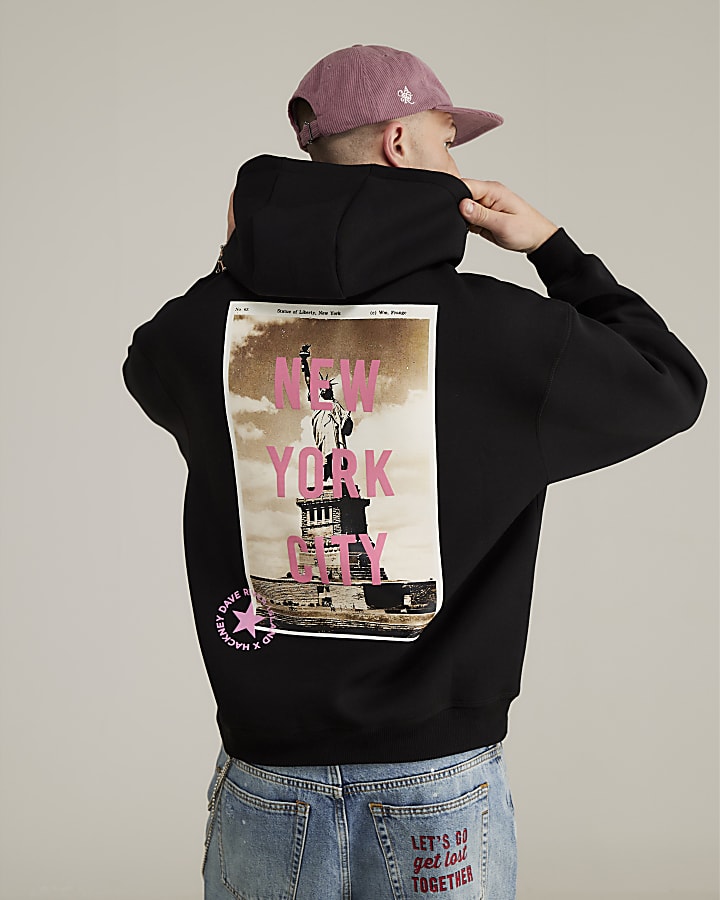 Real Hackney Dave Black NY Hoodie