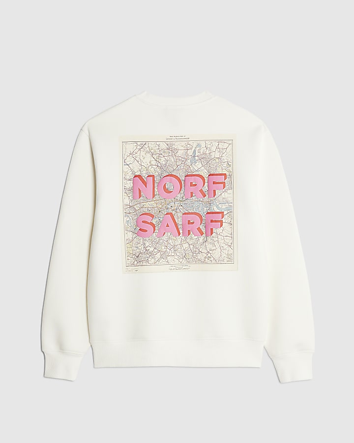 Real Hackney Dave Cream Norf Sarf Sweatshirt