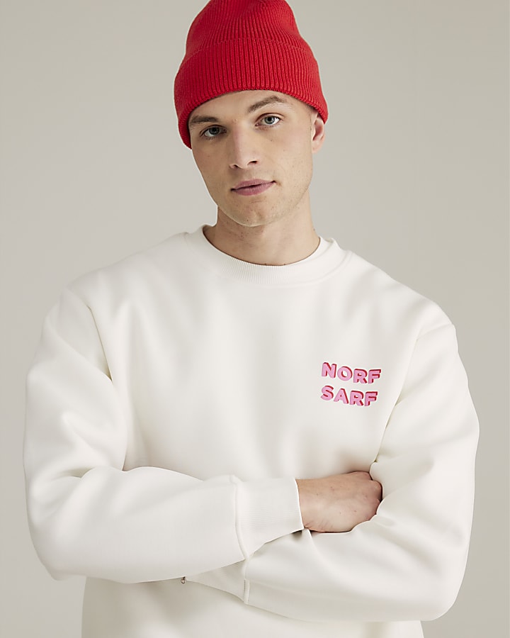 Real Hackney Dave Cream Norf Sarf Sweatshirt