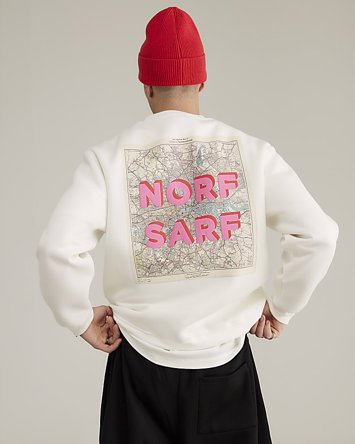 Real Hackney Dave Cream Norf Sarf Sweatshirt