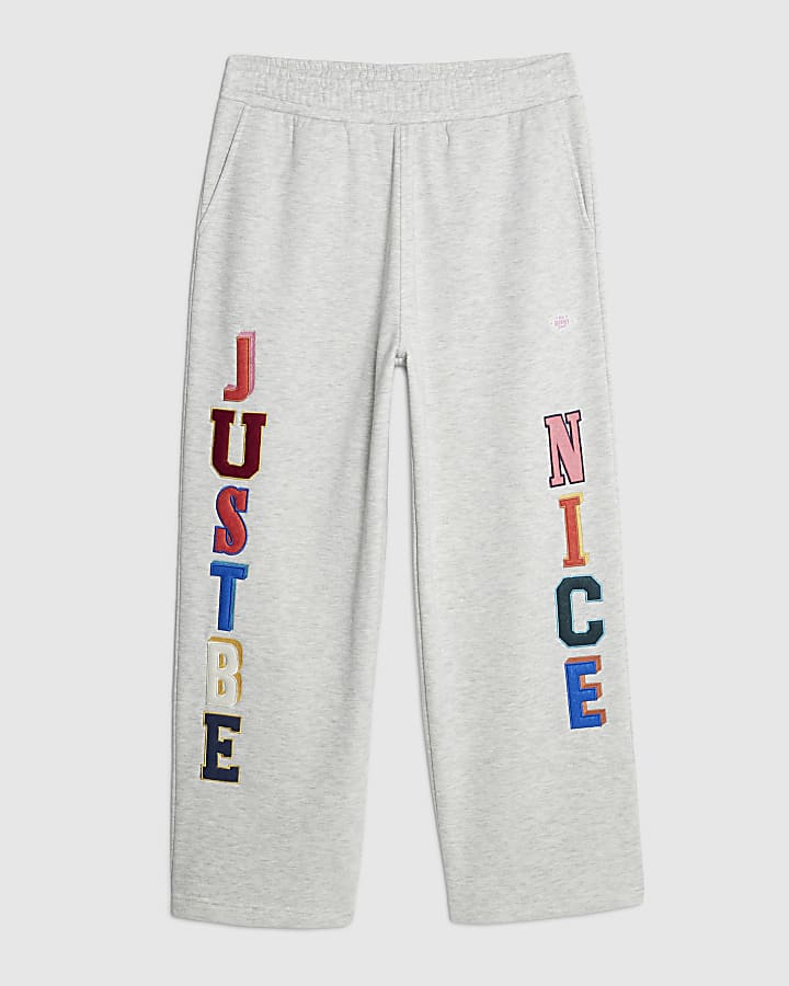 Real Hackney Dave Grey Badged Joggers