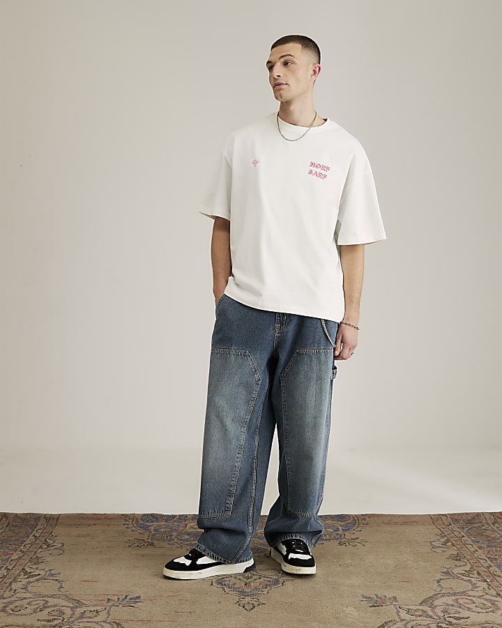 Real Hackney Dave White Norf Sarf T-Shirt