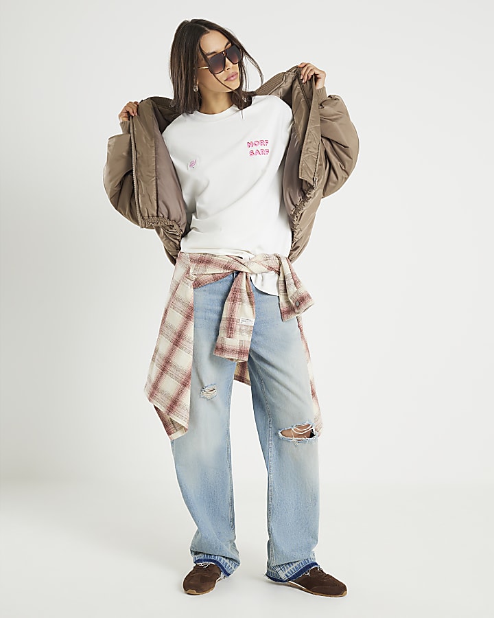 Real Hackney Dave White Norf Sarf T-Shirt