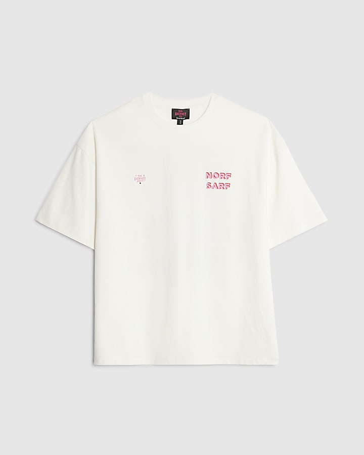 Real Hackney Dave White Norf Sarf T-Shirt