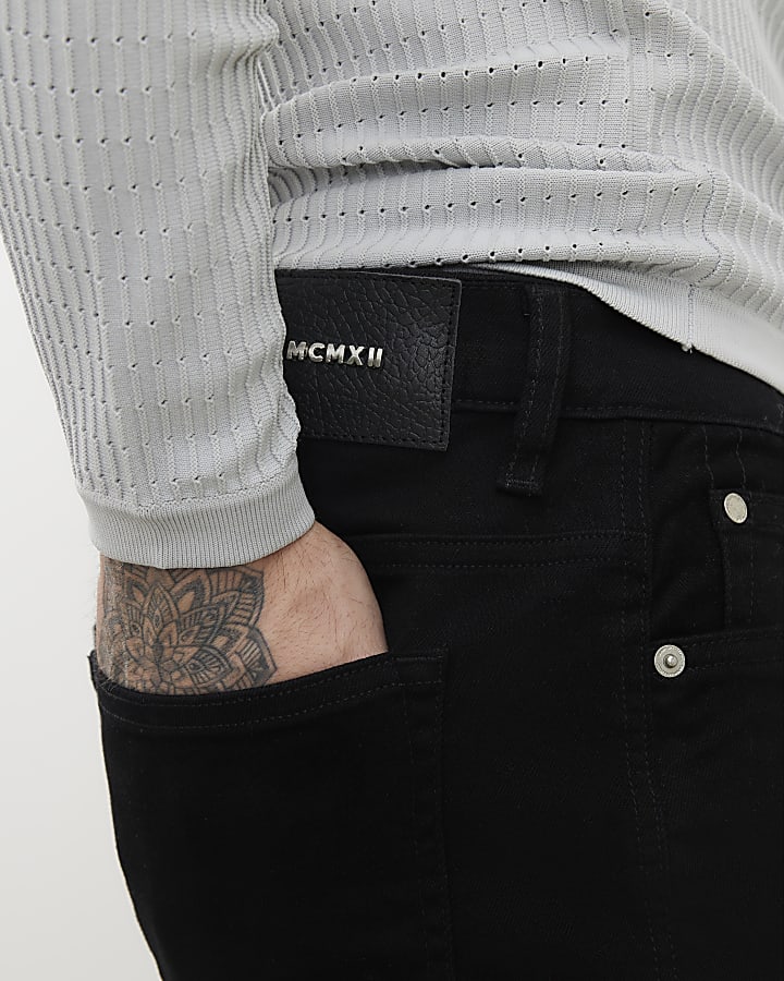 Black Slim Fit MCMXII Jeans