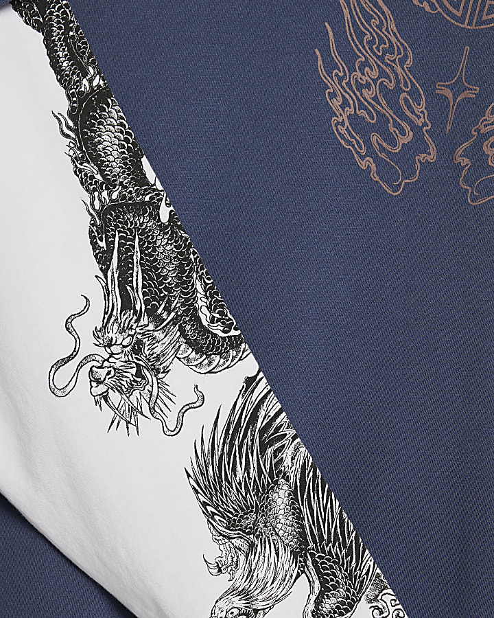 Blue Japanese Double Layered T-Shirt