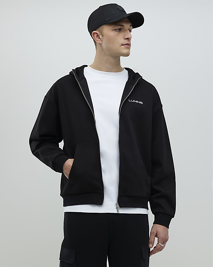 Black Oversized Fit Luminis Hoodie