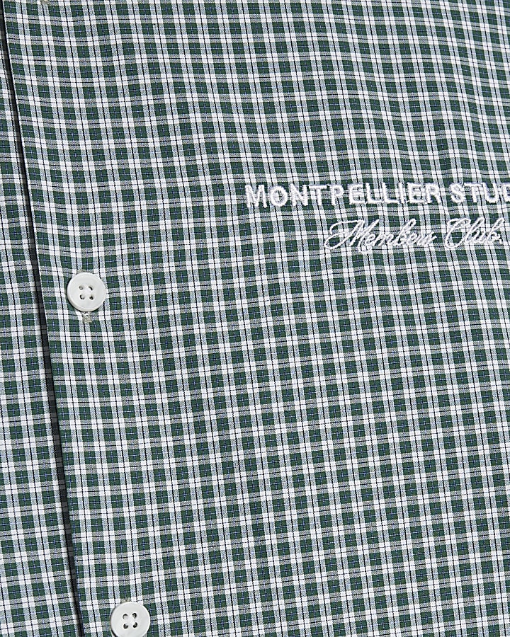 Green Regular Fit Double Layer Check Shirt