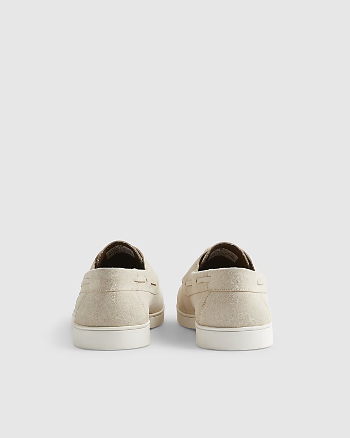 Beige Suede  Boat Shoes