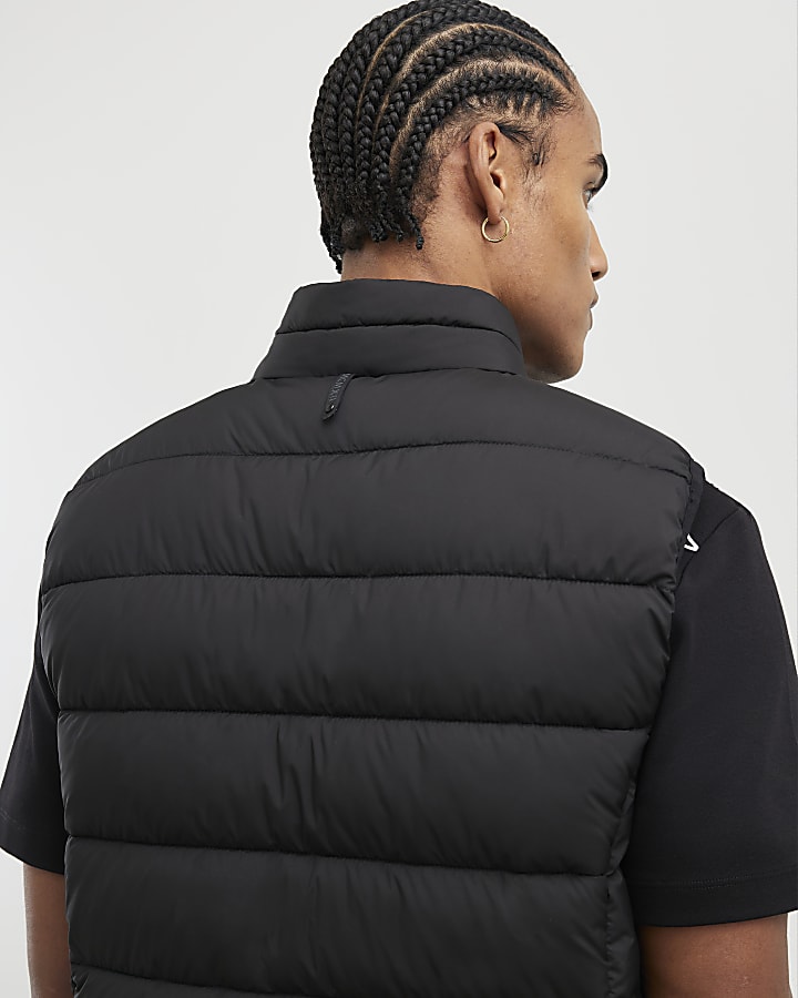 Black Badged Puffer Gilet
