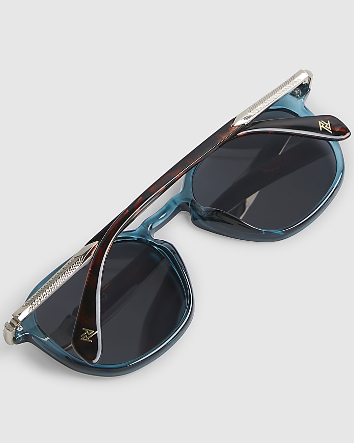 Blue Round Sunglasses