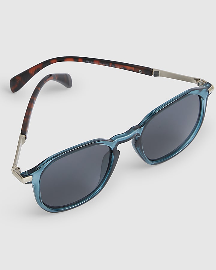 Blue Round Sunglasses